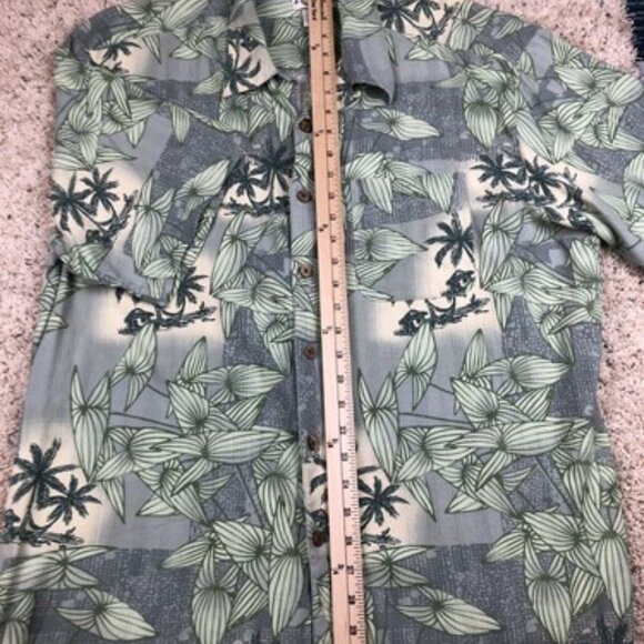 Banana Cabana Men’s XXL Tropical Hawaiian Silk Short Sleeve Button Up Shirt - Picture 5 of 7